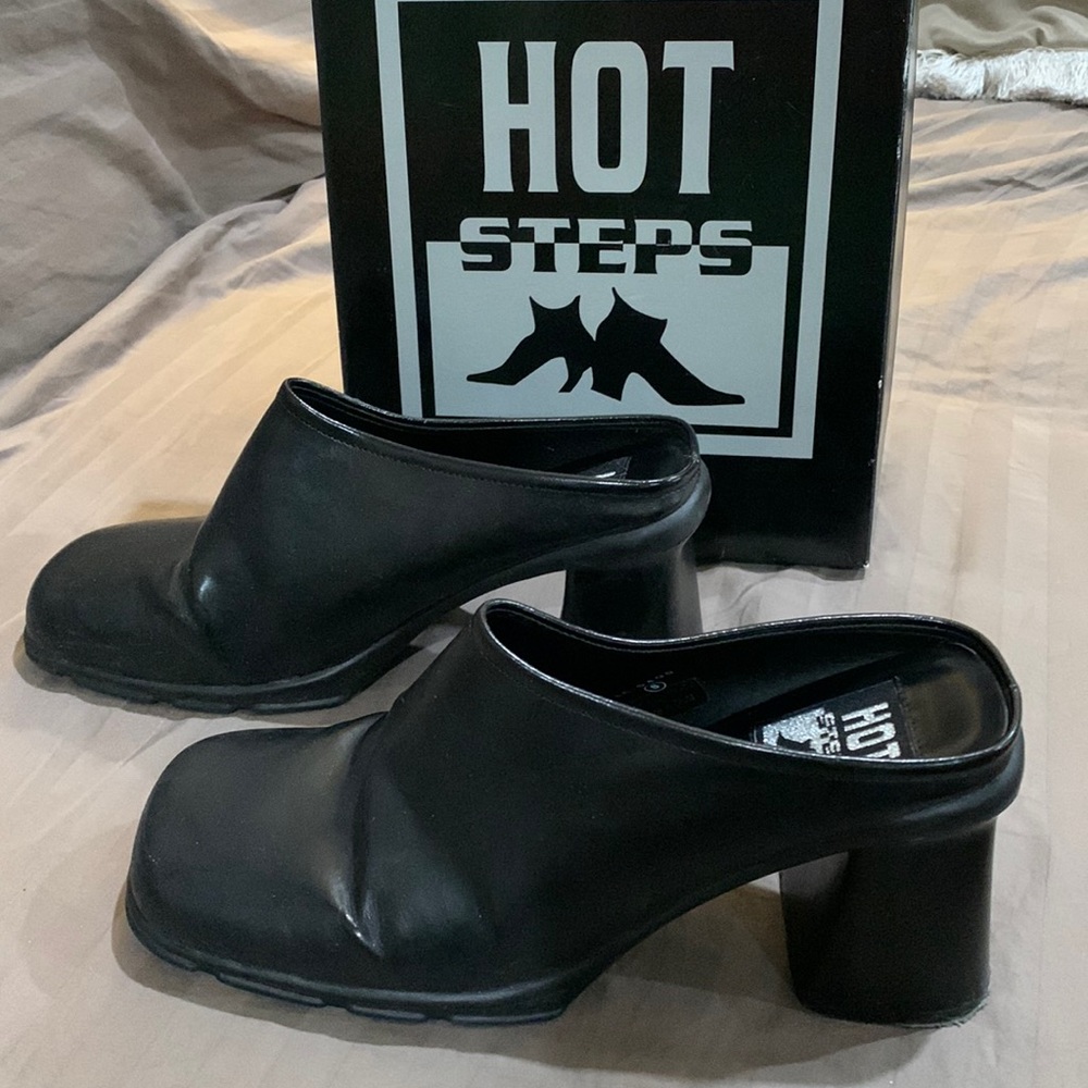 Clogs, heeled boots, slip ons